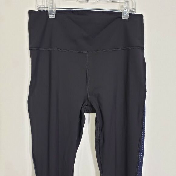 Athleta Womens Tights Small Ultimate Stash Pocket Colorblock Laser Cut 7/8 Blue - Picture 5 of 12